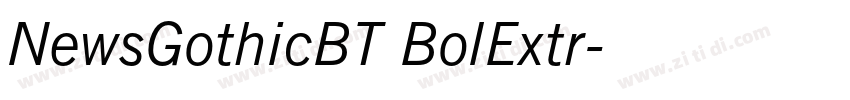 NewsGothicBT BolExtr字体转换